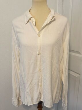 CP Shades Long Sleeve Button Up Shirt Soft Rayon Relaxed Coastal